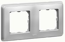 Рамка горизонтальная Legrand Cariva 2-м. алюминий картинка